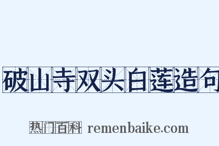 破山寺双头白莲造句是什么意思的图片